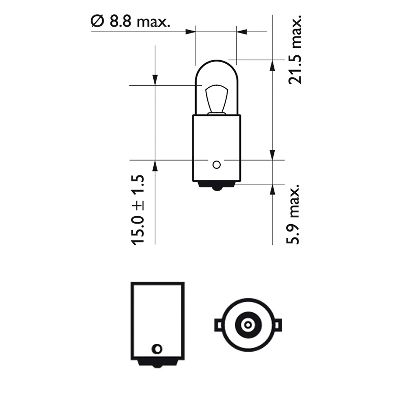 Bec semnalizator PHILIPS 12929CP