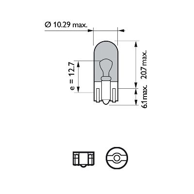 Bec semnalizator PHILIPS 12961WVUB2