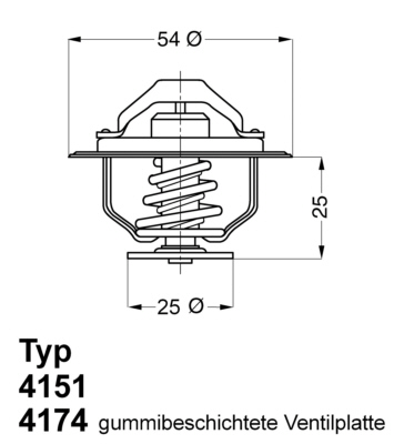 Termostat lichid racire WAHLER 4174.82D