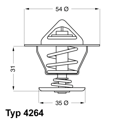 Termostat lichid racire VW TOURAN (1T1, 1T2) 1.9 TDI  diesel 105 cai WAHLER 4264.87D