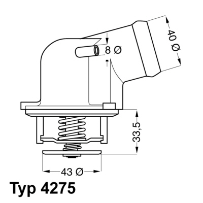 Termostat lichid racire WAHLER 4275.87D