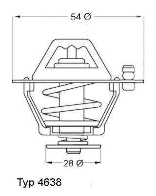 Termostat lichid racire WAHLER 4638.82D