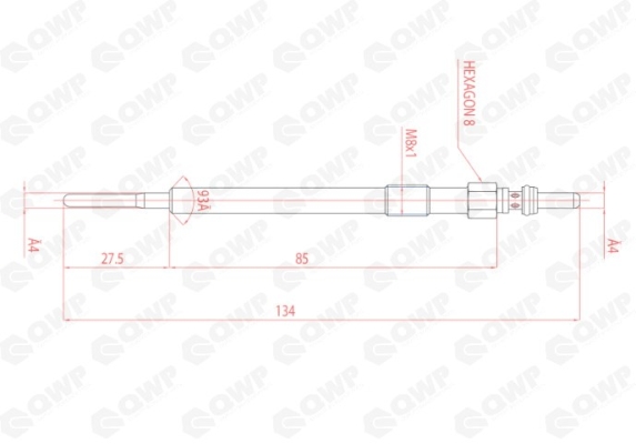 Bujie incandescenta QWP WGP166
