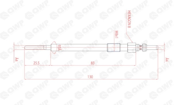 Bujie incandescenta QWP WGP186