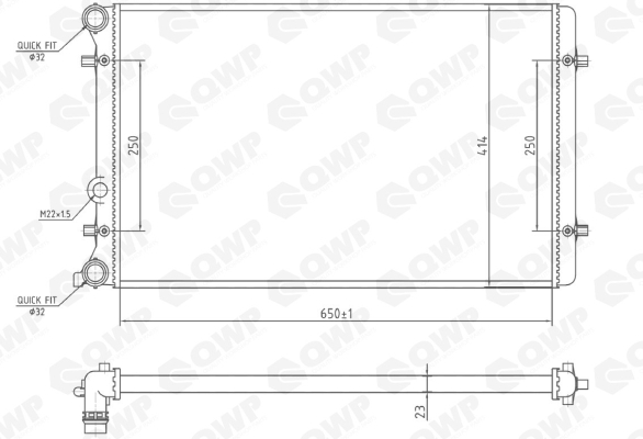 Radiator racire motor QWP WRA101