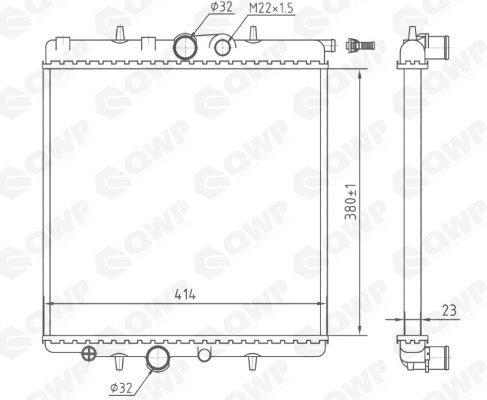 Radiator racire motor QWP WRA127