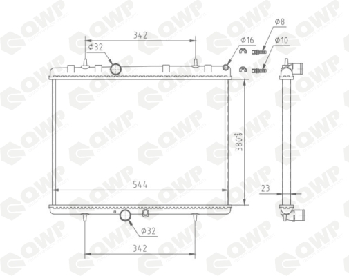 Radiator racire motor QWP WRA153