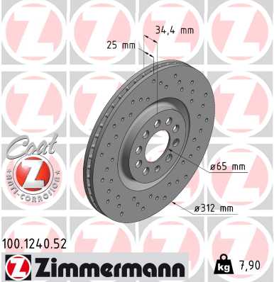 Disc frana ZIMMERMANN 100.1240.52