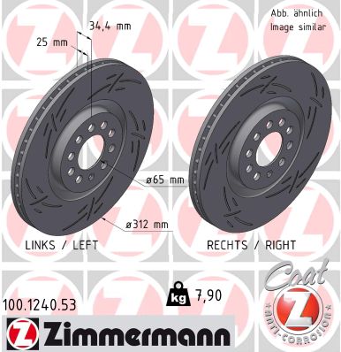 Disc frana ZIMMERMANN 100.1240.53