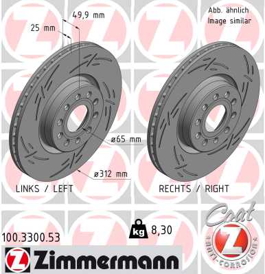Disc frana ZIMMERMANN 100.3300.53