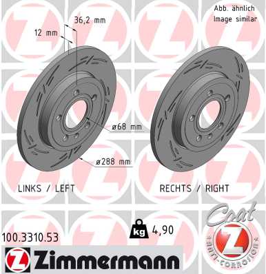 Disc frana ZIMMERMANN 100.3310.53