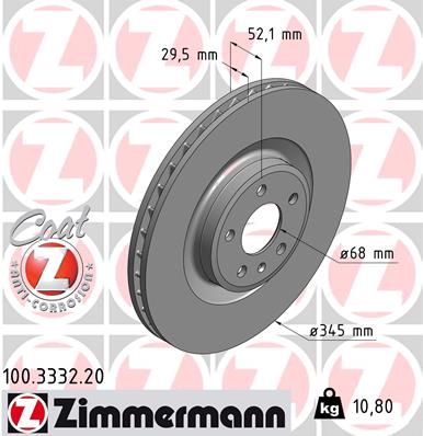 Disc frana ZIMMERMANN 100.3332.20