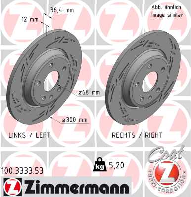 Disc frana ZIMMERMANN 100.3333.53