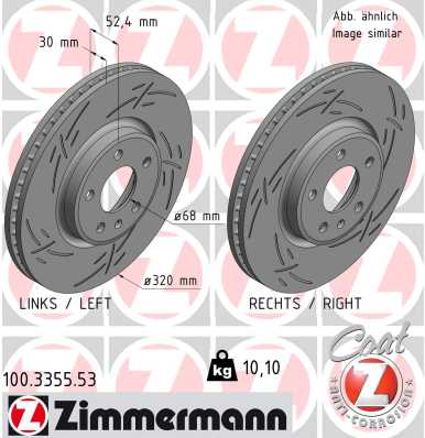 Disc frana ZIMMERMANN 100.3355.53