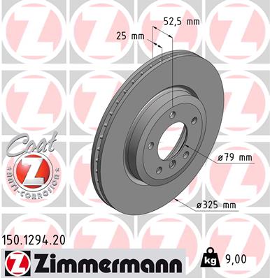 Disc frana ZIMMERMANN 150.1294.20
