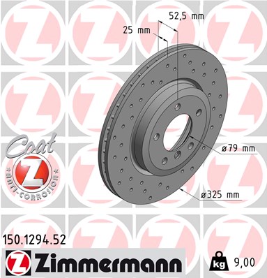 Disc frana ZIMMERMANN 150.1294.52