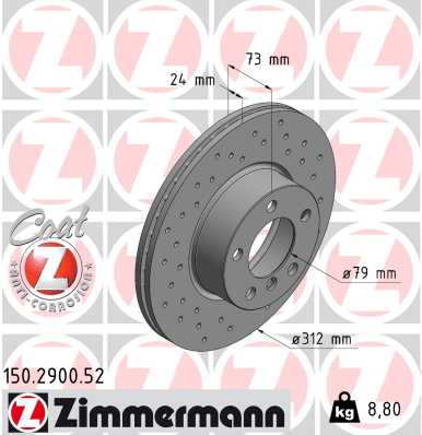 Disc frana ZIMMERMANN 150.2900.52