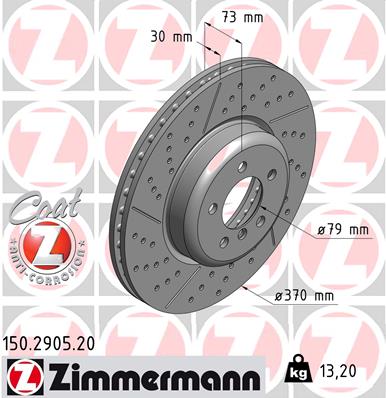 Disc frana ZIMMERMANN 150.2905.20