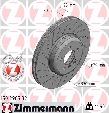 Disc frana ZIMMERMANN 150.2905.32