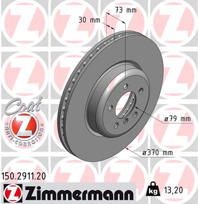 Disc frana ZIMMERMANN 150.2911.20
