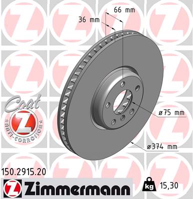 Disc frana ZIMMERMANN 150.2915.20