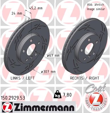 Disc frana ZIMMERMANN 150.2929.53