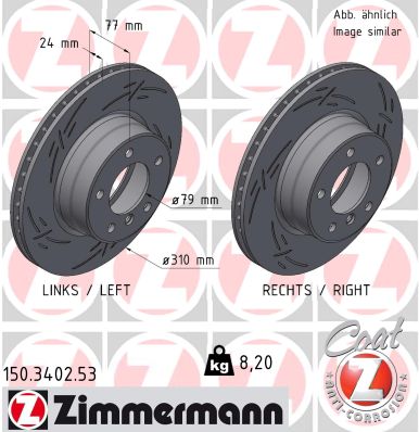 Disc frana ZIMMERMANN 150.3402.53