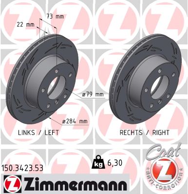 Disc frana ZIMMERMANN 150.3423.53