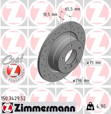 Disc frana ZIMMERMANN 150.3429.52