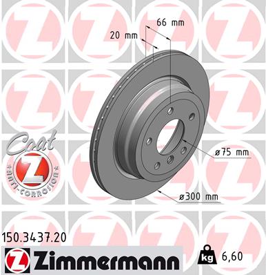 Disc frana ZIMMERMANN 150.3437.20