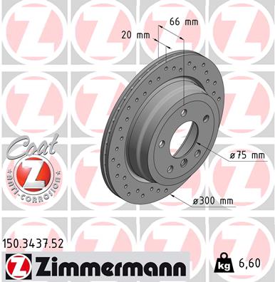Disc frana ZIMMERMANN 150.3437.52
