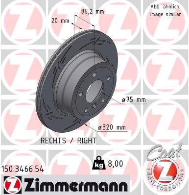 Disc frana ZIMMERMANN 150.3466.54