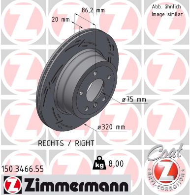 Disc frana ZIMMERMANN 150.3466.55