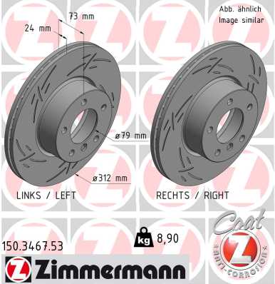 Disc frana ZIMMERMANN 150.3467.53