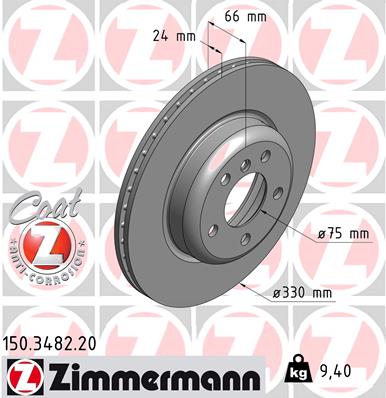 Disc frana ZIMMERMANN 150.3482.20