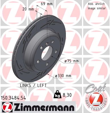 Disc frana ZIMMERMANN 150.3484.54