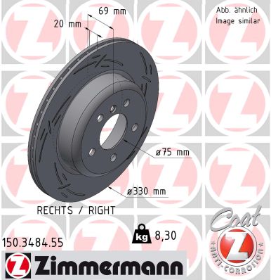 Disc frana ZIMMERMANN 150.3484.55