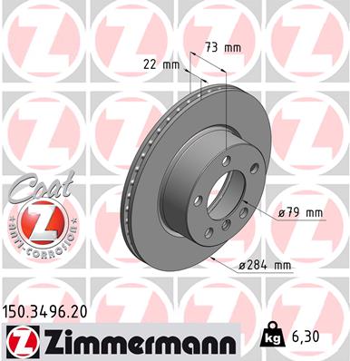 Disc frana ZIMMERMANN 150.3496.20
