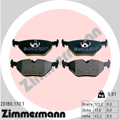 Placute frana ZIMMERMANN 20180.170.1