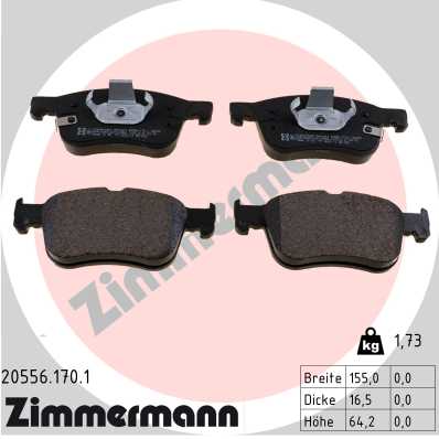 Placute frana ZIMMERMANN 20556.170.1