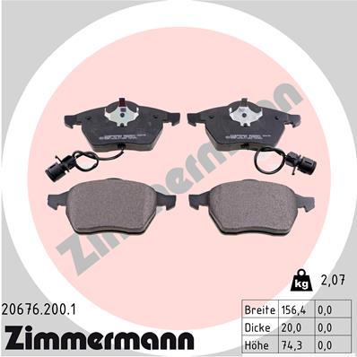 Placute frana ZIMMERMANN 20676.200.1