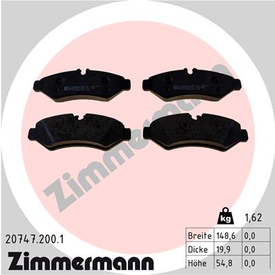 Placute frana ZIMMERMANN 20747.200.1