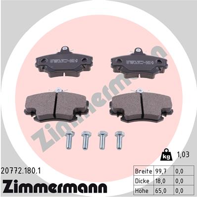 Placute frana ZIMMERMANN 20772.180.1