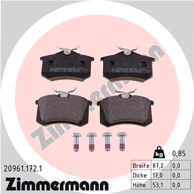 Placute frana ZIMMERMANN 20961.172.1