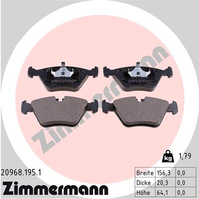 Placute frana ZIMMERMANN 20968.195.1