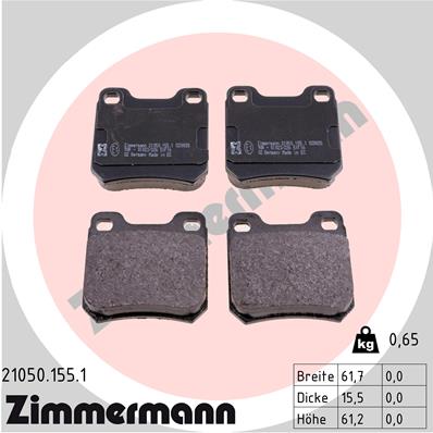 Placute frana ZIMMERMANN 21050.155.1