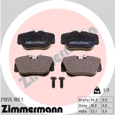 Placute frana ZIMMERMANN 21055.180.1