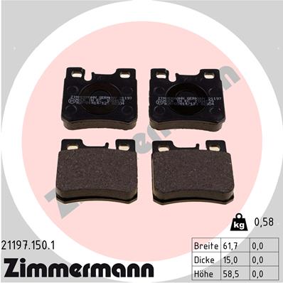 Placute frana ZIMMERMANN 21197.150.1
