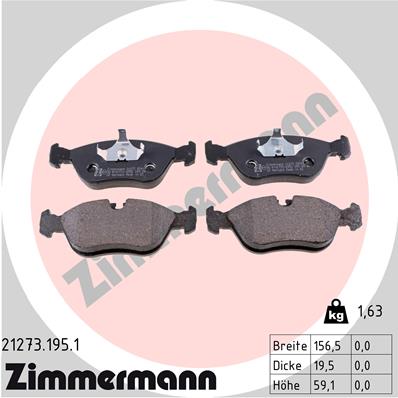 Placute frana ZIMMERMANN 21273.195.1