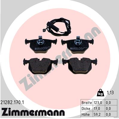 Placute frana ZIMMERMANN 21282.170.1